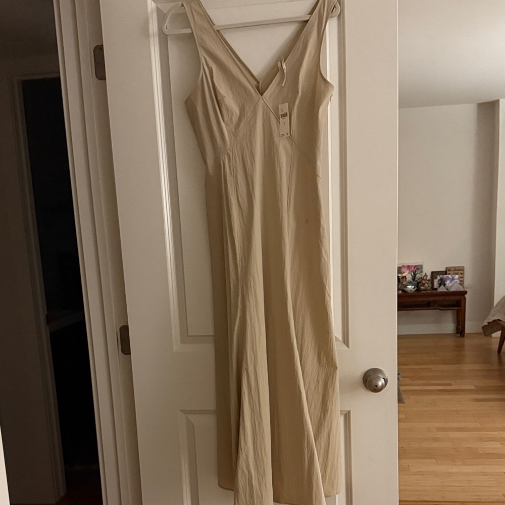 Anthropologie Cream Midi Dress